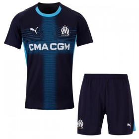 Günstige Fußballtrikots Olympique Marseille Kinder Auswärtstrikot 2025-26 Kurzarm